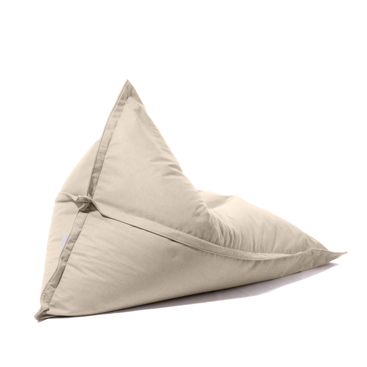 Kleope - Pouf grande a forma di triangolo in tessuto antimacchia Tiffany per interno Dim: 140x175 cm