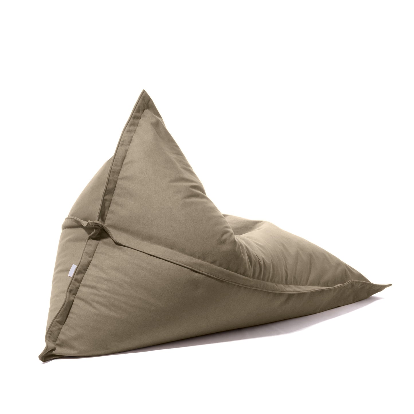 Kleope - Pouf grande a forma di triangolo in tessuto antimacchia Tiffany per interno Dim: 140x175 cm