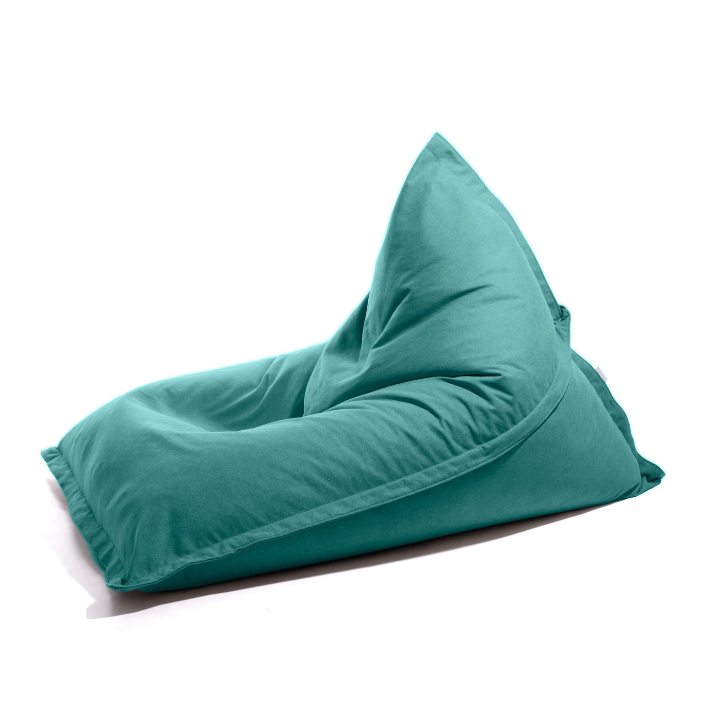 Kleope - Pouf grande a forma di triangolo in tessuto antimacchia Tiffany per interno Dim: 140x175 cm