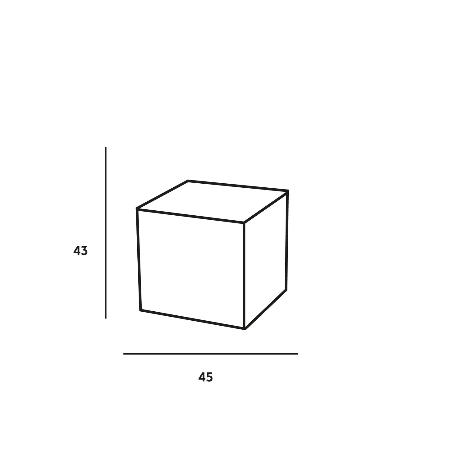 Math Esse - Pouf Poltrona Poggiapiedi in Tessuto Eko per interno ed esterno Dim: 50 x 50 x h 45 cm