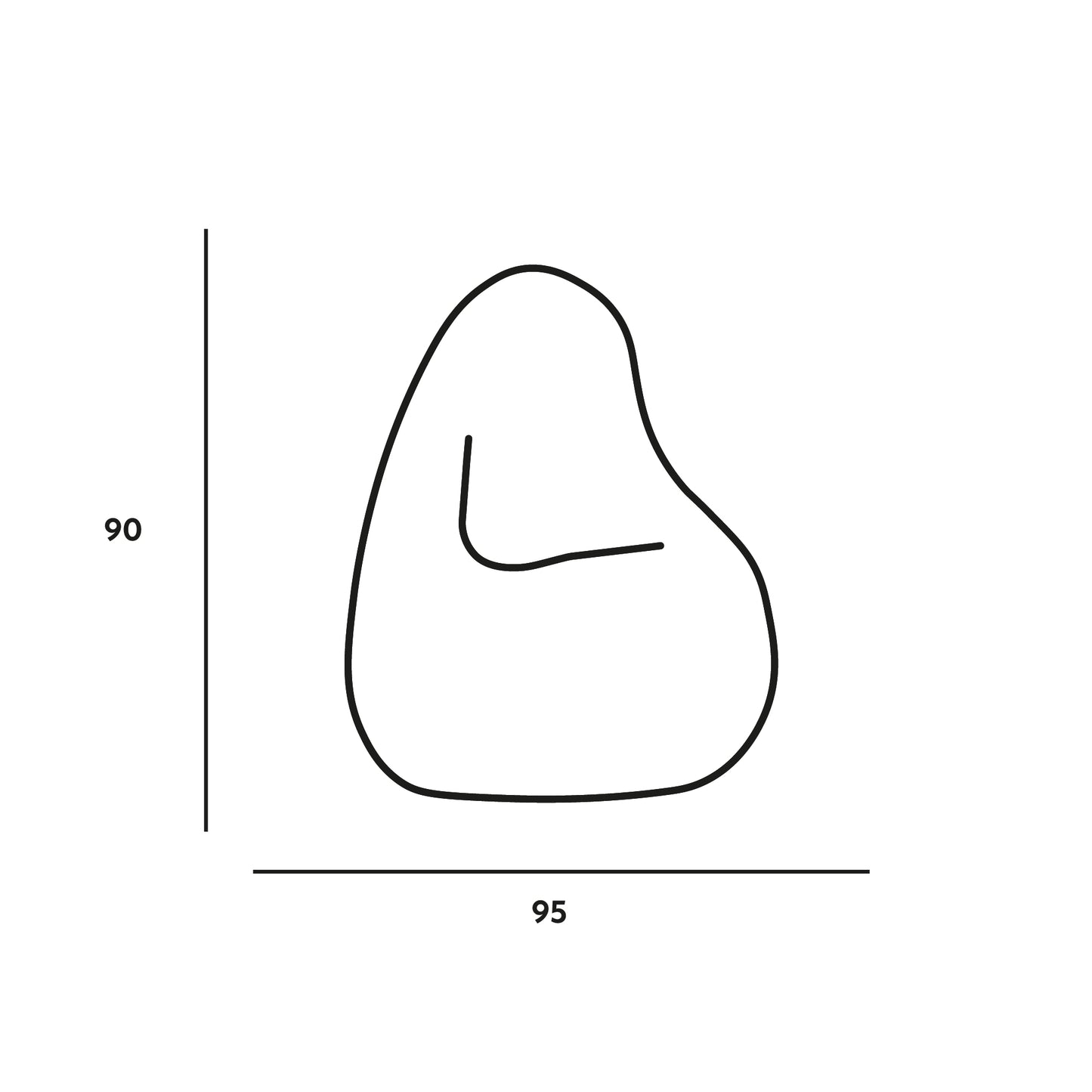 Sacks Med - Pouf Poltrona Sacco Grande in Tessuto Eko per interno ed esterno Dim: 80 x 125 cm