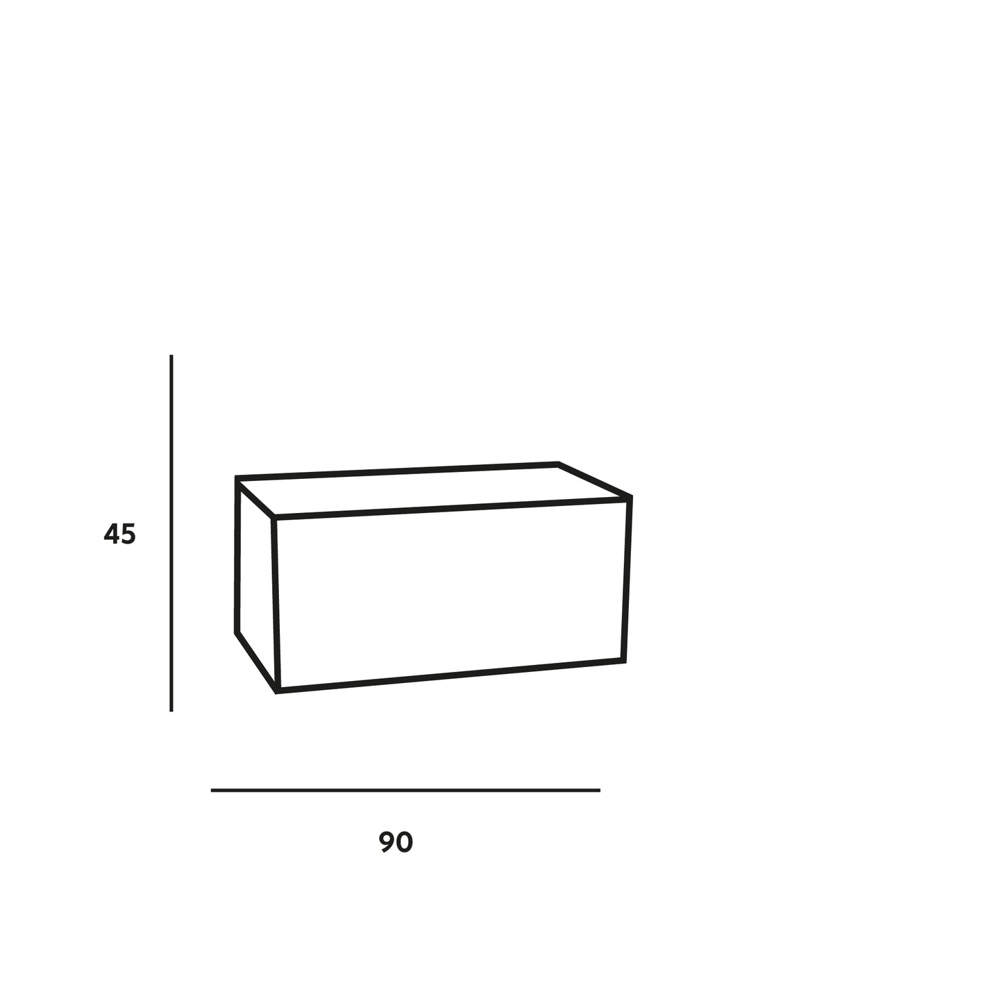 Vertical Esse - Pouf Poltrona Poggiapiedi in Tessuto Eko per interno ed esterno Dim: 90 x h 45 cm